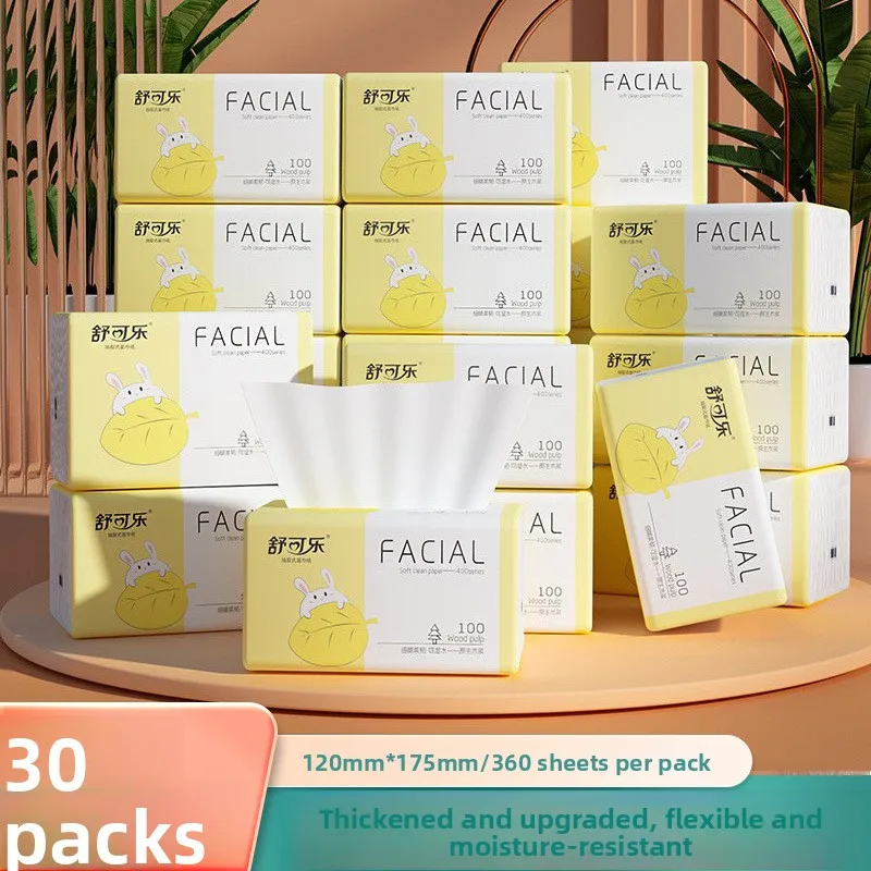 10-30包装フレキシブル＆ウェットティッシュペーパー、オリジナルウッドパルプ、5層、360枚、72枚-パック、厚手のトイレットペーパー