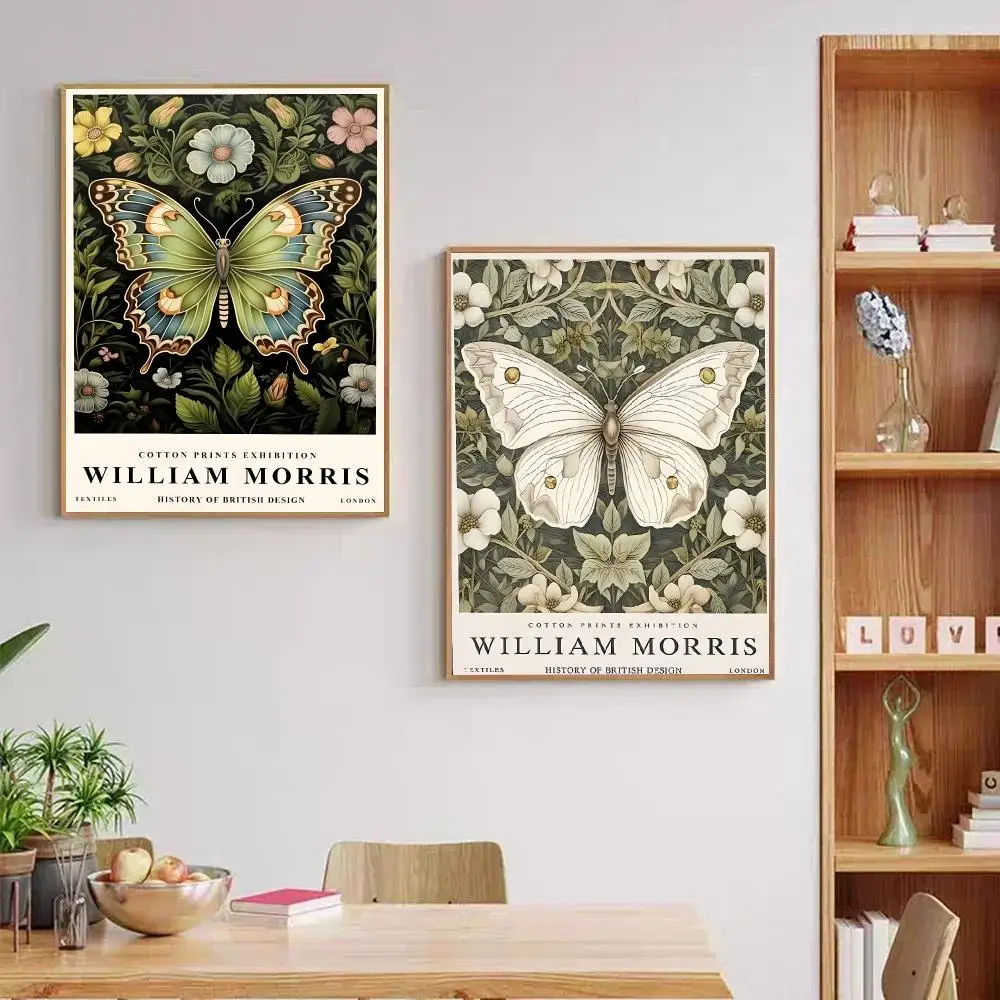 Stylist W-William Morris Poster Self-adhesive Art Waterproof Paper Sticker Coffee House Bar Dorm Room Wall Decor