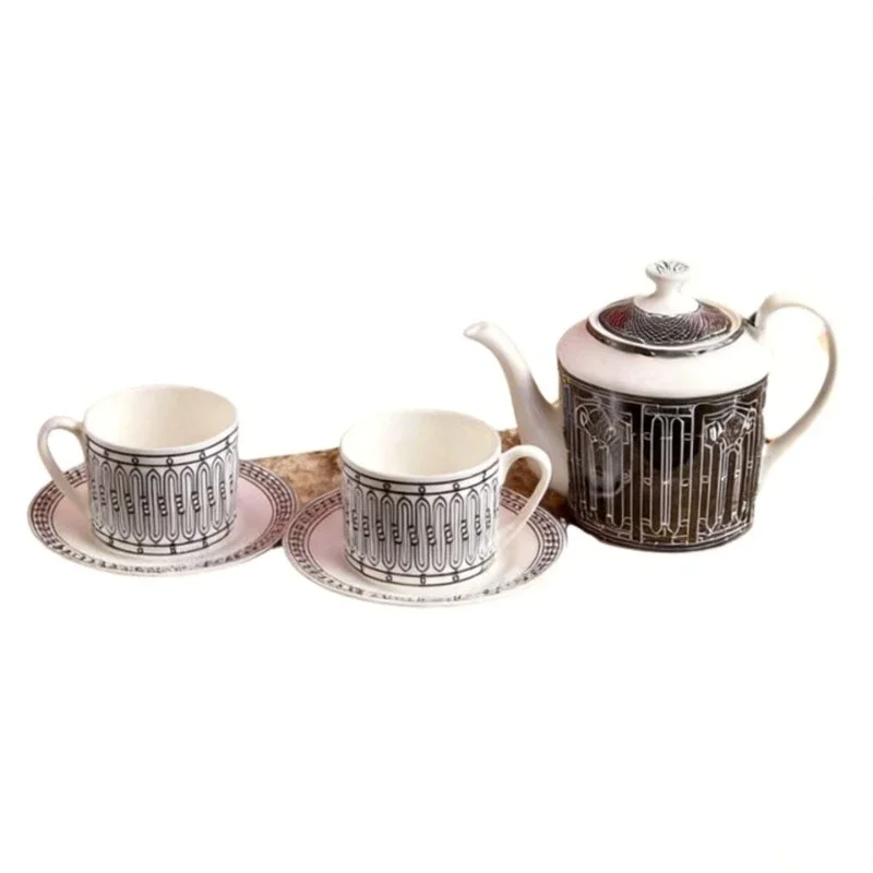 Cross-Border European Bone China Coffee Cup Set Afternoon Teapot Set Decorative Items Home Light Luxury Gift