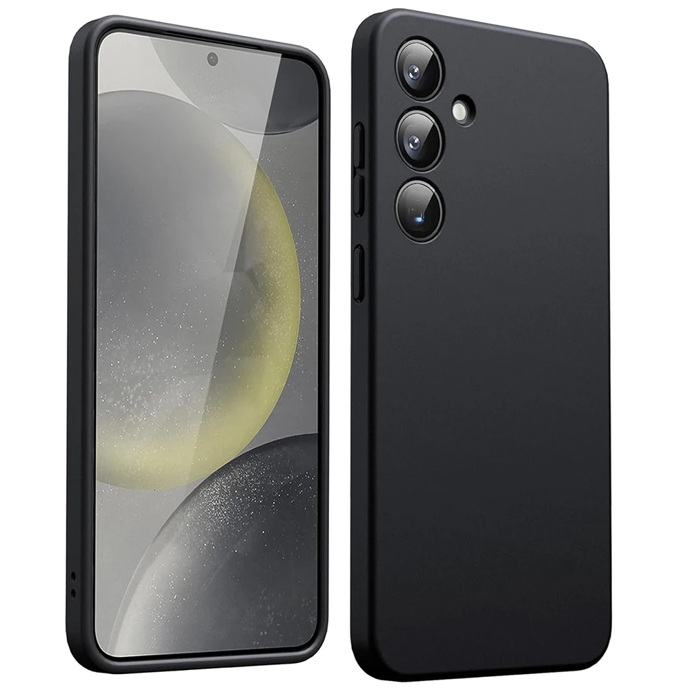 Shockproof Silicone TPU Phone Case For Samsung Galaxy S20 S21 S22 S23 S24 S25 S26 Ultra FE + Plus Black Soft Back Cover Funda