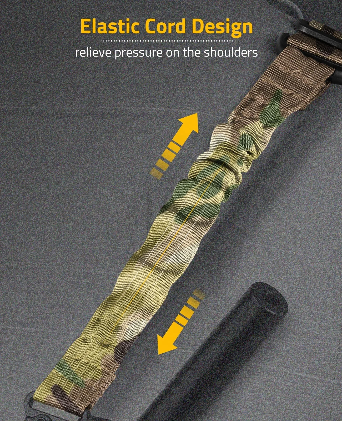 

Rifle Camo Sling Safety Belt Two Point Length Adjuster Traditional Metal Universe Hook 2 positioning Mlok buckle