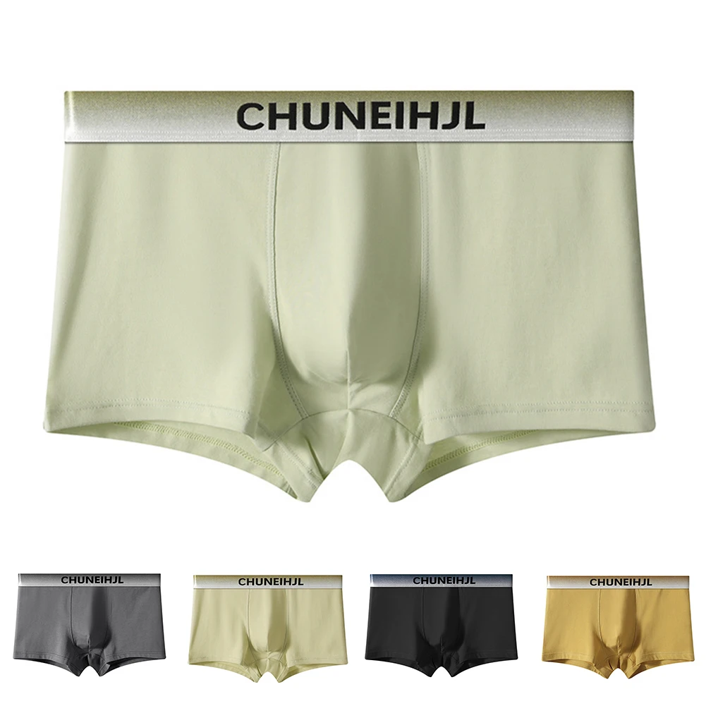 

Comfortable Boxer Shorts For Men Shorts Soft Cotton Trunks Boxer Trunks 5 Spandex 95 Polyamide Dark Green Color