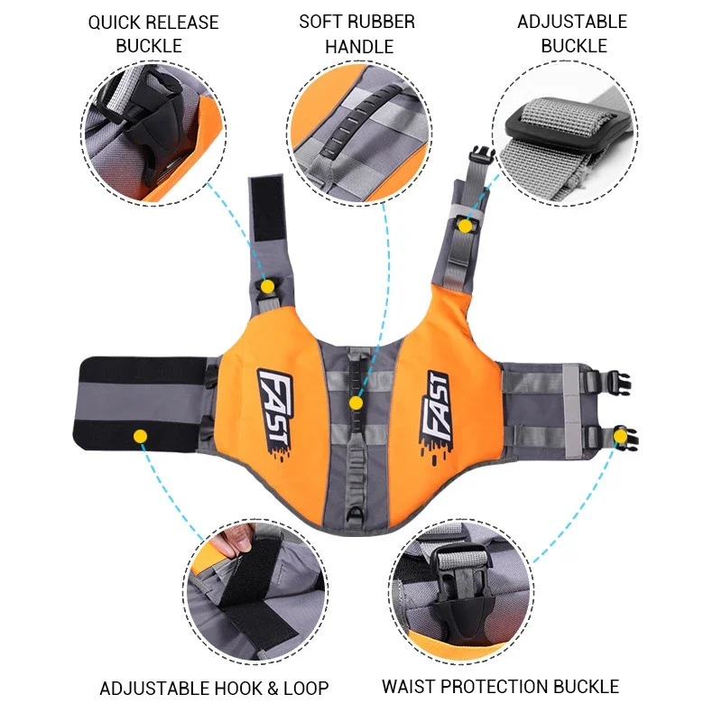 Dog Life Jacket Super Buoyancy Pet Life Vest for Swimming Lifevest with Safety Control Rescue Handle Pet Dog Life-Saving Clothes