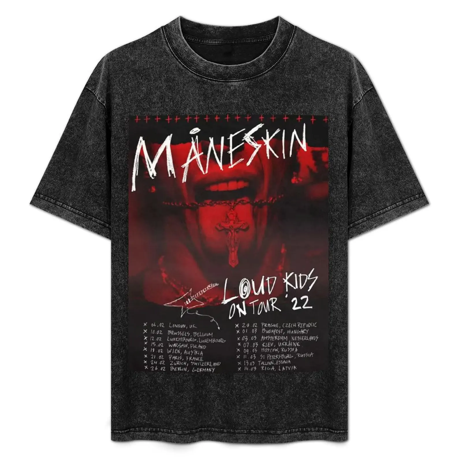 

Maneskin Tour T-Shirt Casual Light Summer Short Sleeve Top
