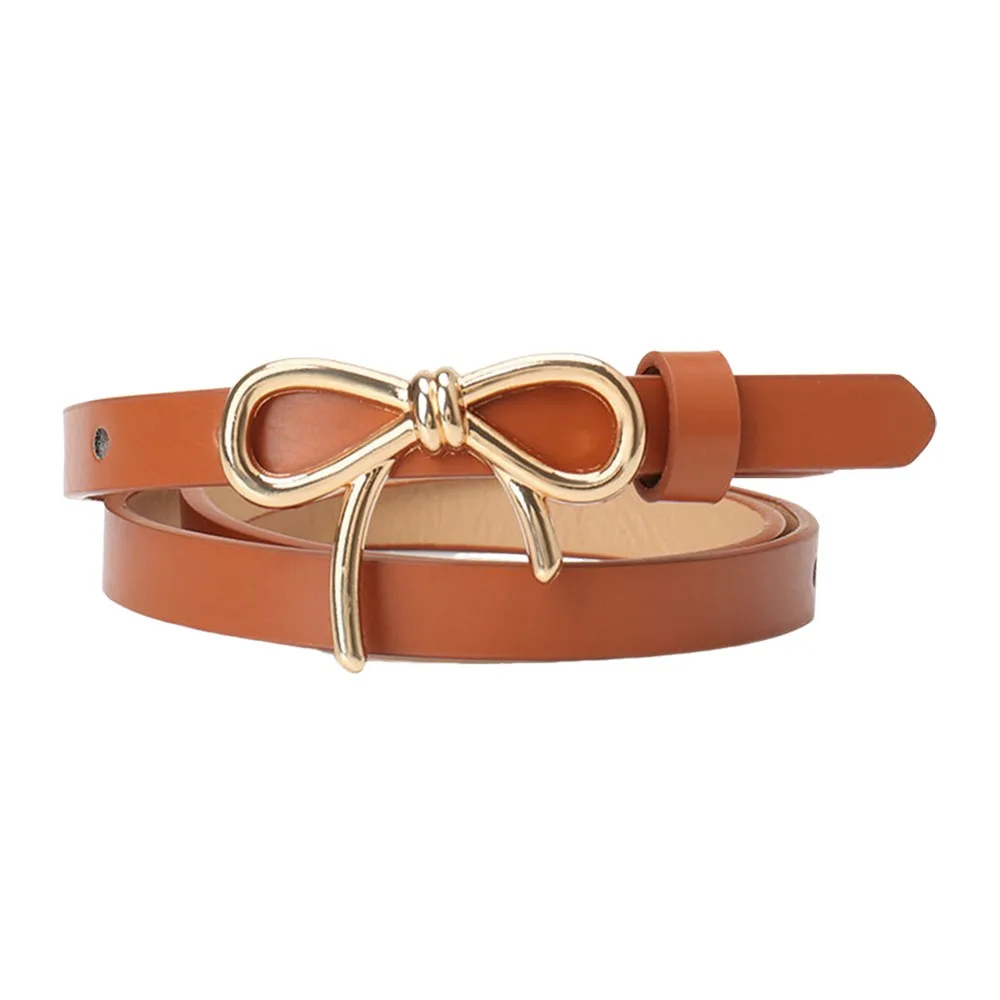 

Thin BowKont Buckle Corset Waist Belt Decorative DIY Cummerbunds PU Leather Bow Waistband Strap