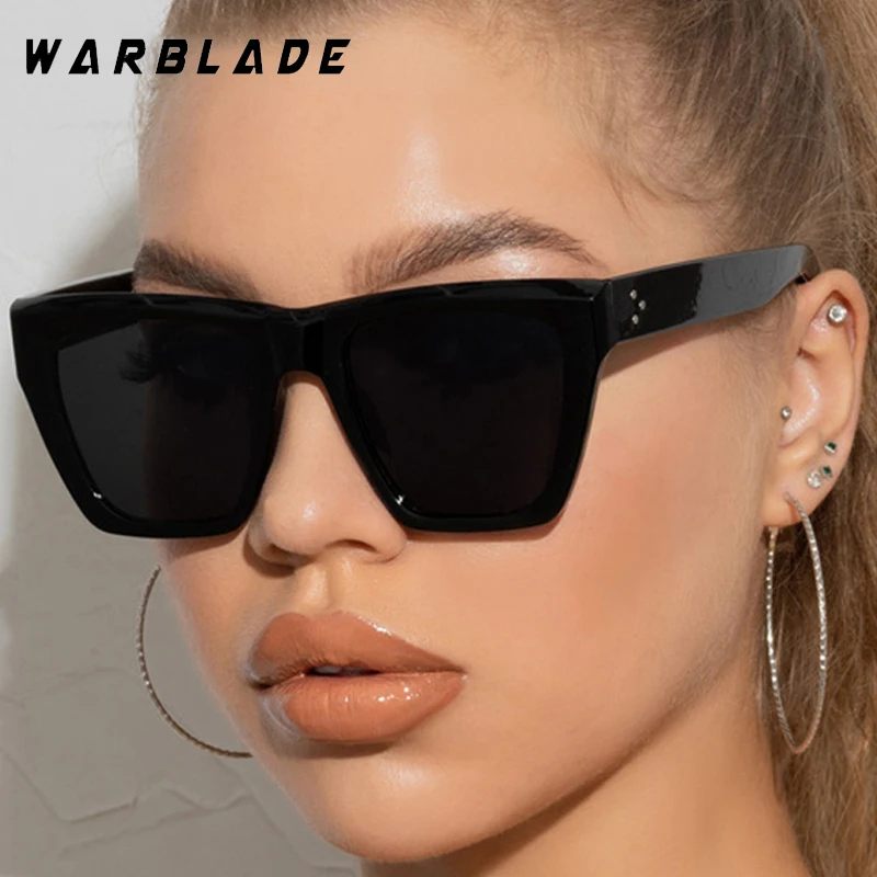 

Retro Oversized Square Frame Sunglasses Outdoor Sports Women Brand Designer Rice Nail Decoration Men Sunglass Drive Shades UV400