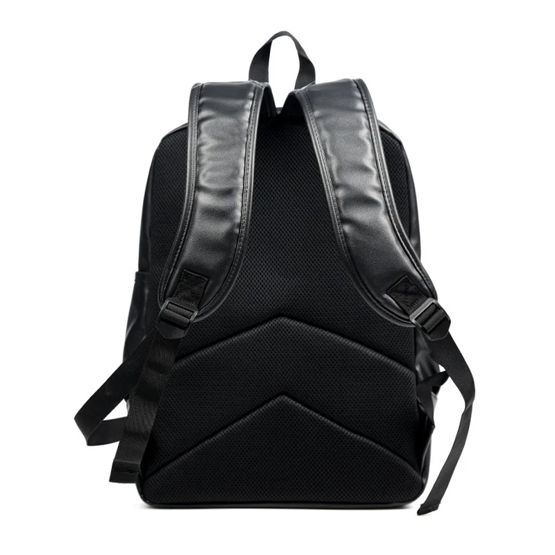 Men Backpack Pu Leather Fashion Waterproof Travel Bag Casual 14 inch laptop backpack