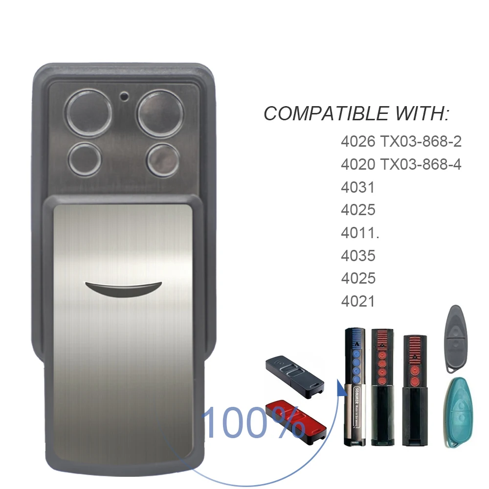 Scimagic-RC HENDERSON Comaptible With SOMMER 4031 4020 4026 TX-03-868-4 868.8MHz Remote Control Garage Door Openerc