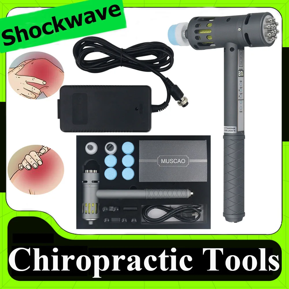 

Portable Shock Wave Therapy Machine Bioelectricity Chiropractic Gun 3 In 1 For Shockwave ED Massager Pain Relief Massage Tools