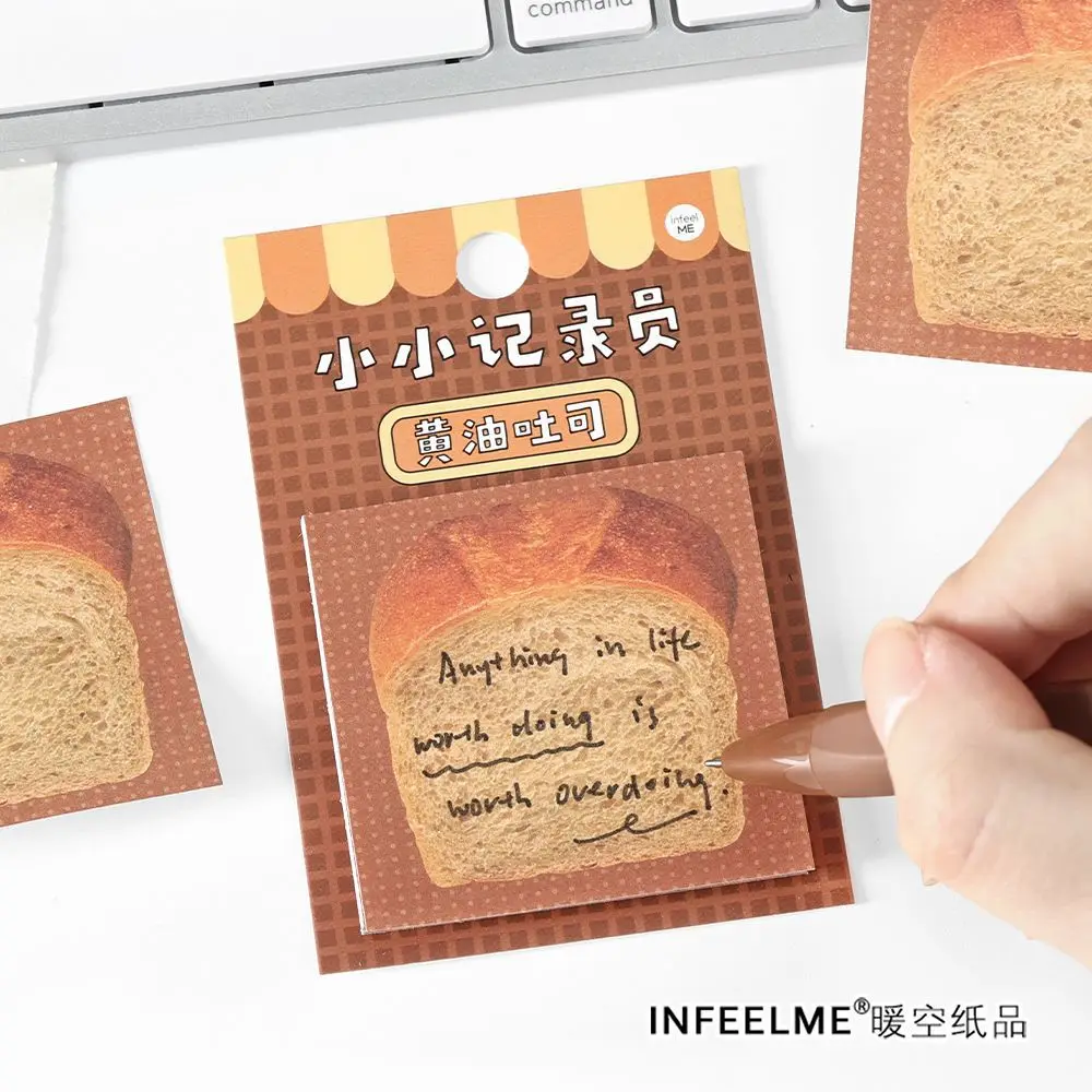 30 Pcs Kawaii Sticky Notes Toast มะเขือเทศน่ารัก Self-Stick Note Pads Kawaii เครื่องเขียนอุปกรณ์สํานักงานโรงเรียน