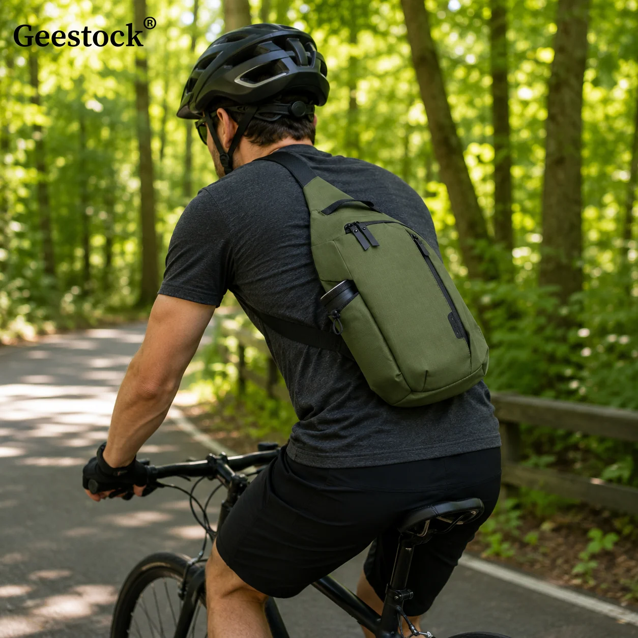 Men Sling Bag Outdoor Utility Crossbody Chest Pack Lightweight Multi Pocket Shoulder Bag Fits 11 Inch Tablet For Travel