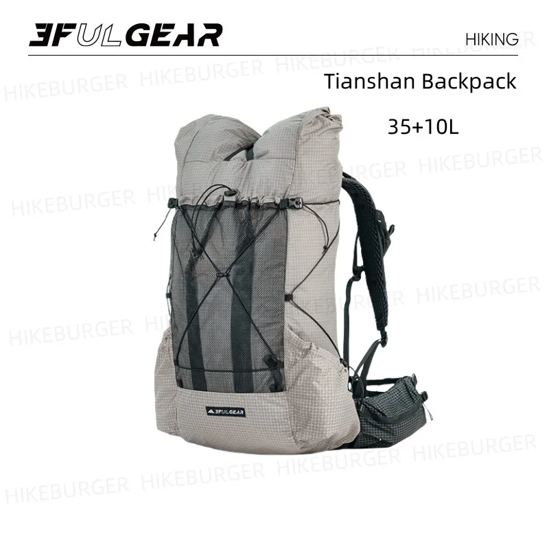 3F UL Gear Tianshan Outdoor Backpack Ultralight UHMWPE Hiking Backpack Ripstop Waterproof Unisex Backpack 35+10L