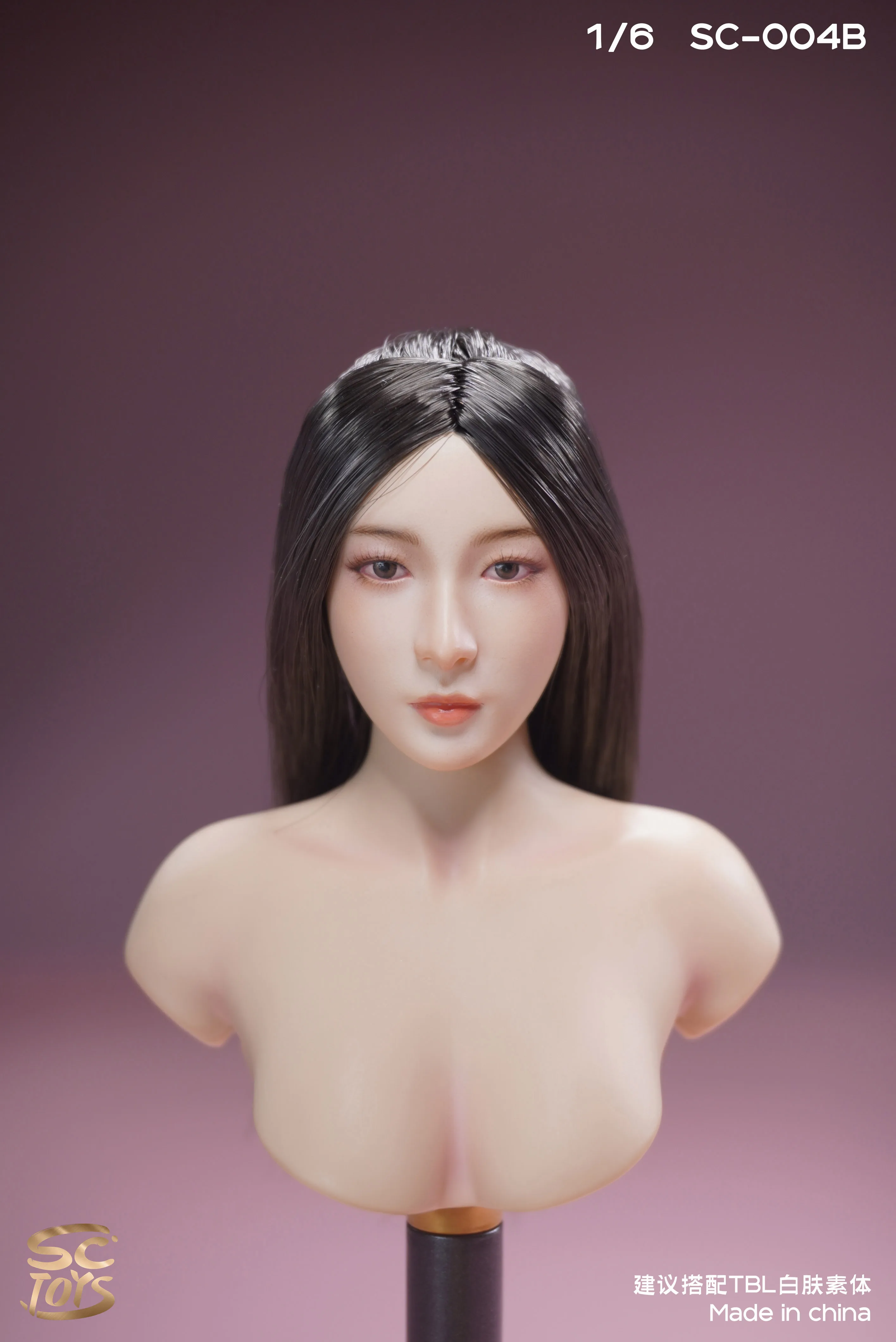 SCtoys YouXi 머리 조각 아시안 뷰티 헤드 조각, 12 인치 TBL 군인 창백한 액션 피규어 바디, SC004 1/6 체중계