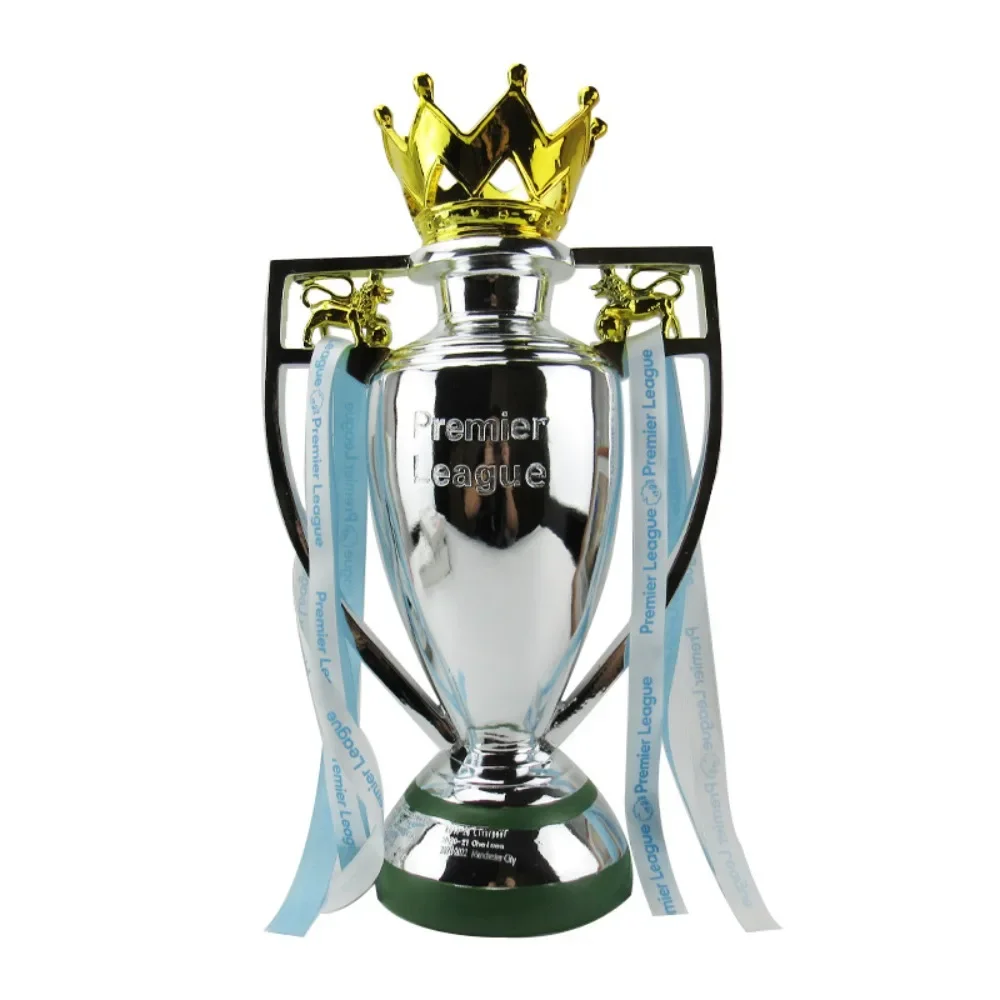 Trofeo de la Premier League de fútbol, suministros para fanáticos de la Copa europea del Manchester City Liverpool, adornos de resina galvanizados