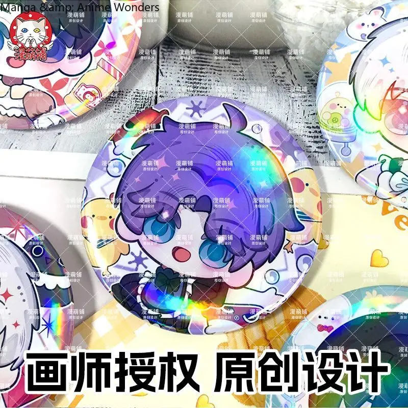 애니메이션 사랑과 Deepspace Xavier Rafayel Sylus Caleb Zayne Cospaly 메이드 시리즈 Q 버전 Bedge 펜던트 배지 브로치 핀