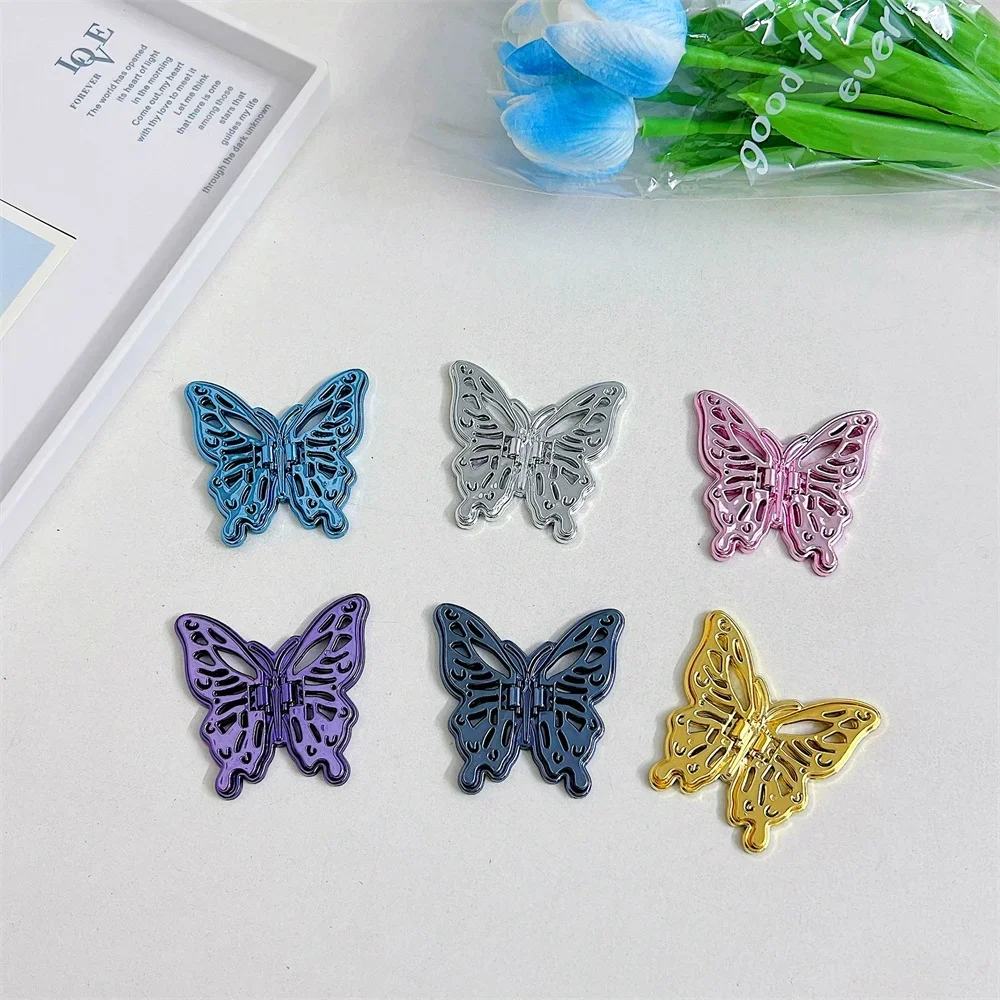 New Mini Convenient creativity fold Butterfly phone holder Cannot Be Adsorbed PC Material Mobile phone back mount bracket.