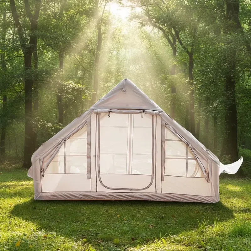 6.3 Square Roof Tent with Sunshade Canopy and Ventilation System Ideal for Summer and Winter Camping 6.3 Square Roof Tent