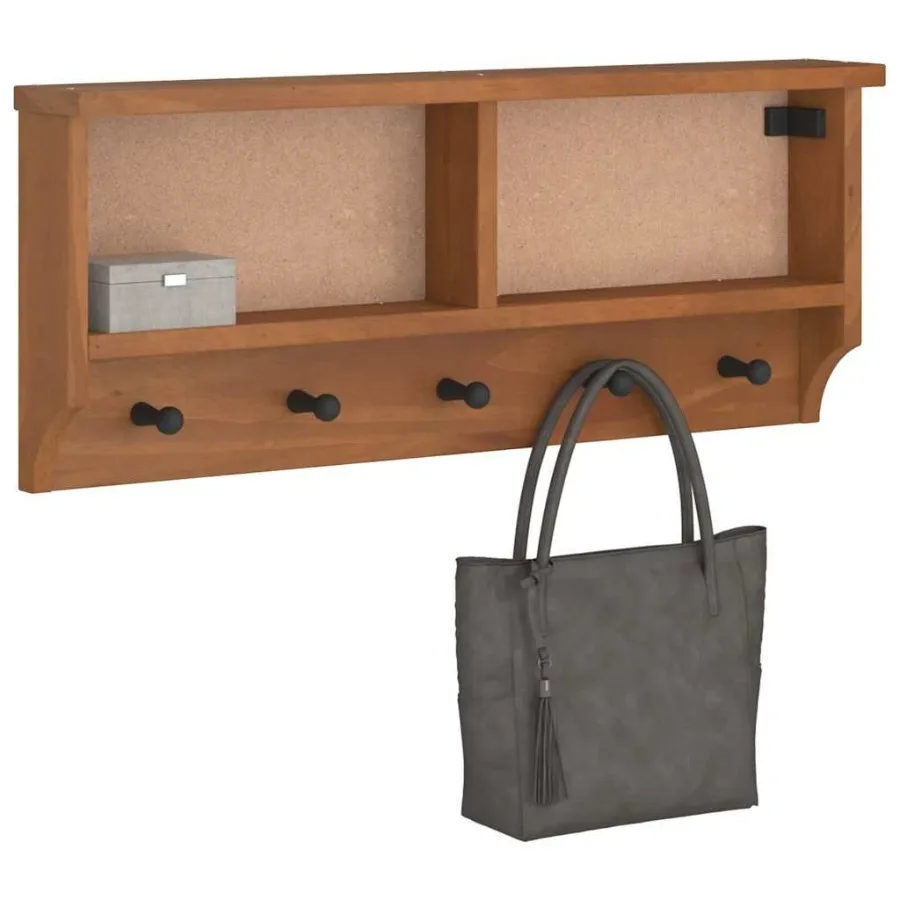 

Wallmounted Coat Rack Acacia finish