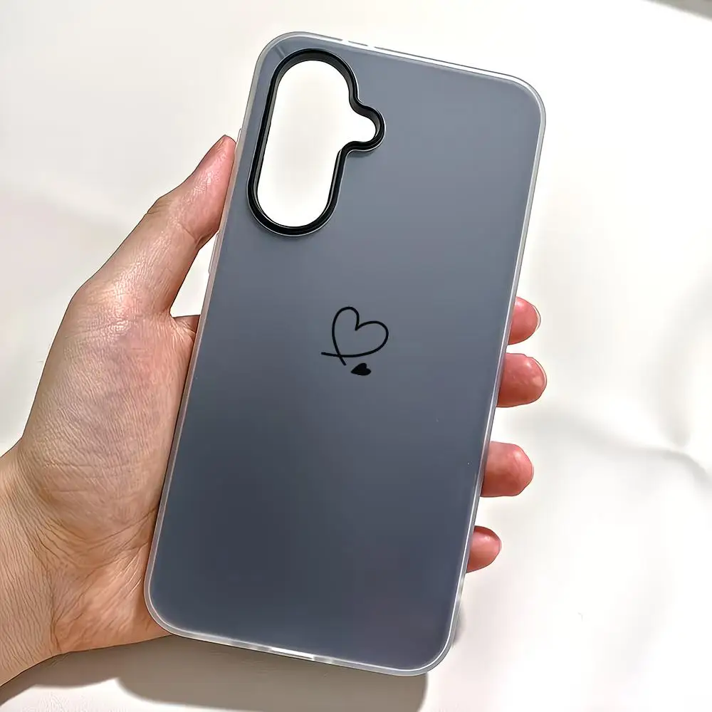 Simple Love Jelly 2-in-1 Phone Case Suitable for Samsung Galaxy S26 S25 S24 S22 S21 A16 A26 A56 A36 FE/Ultra/Plus Anti Drop