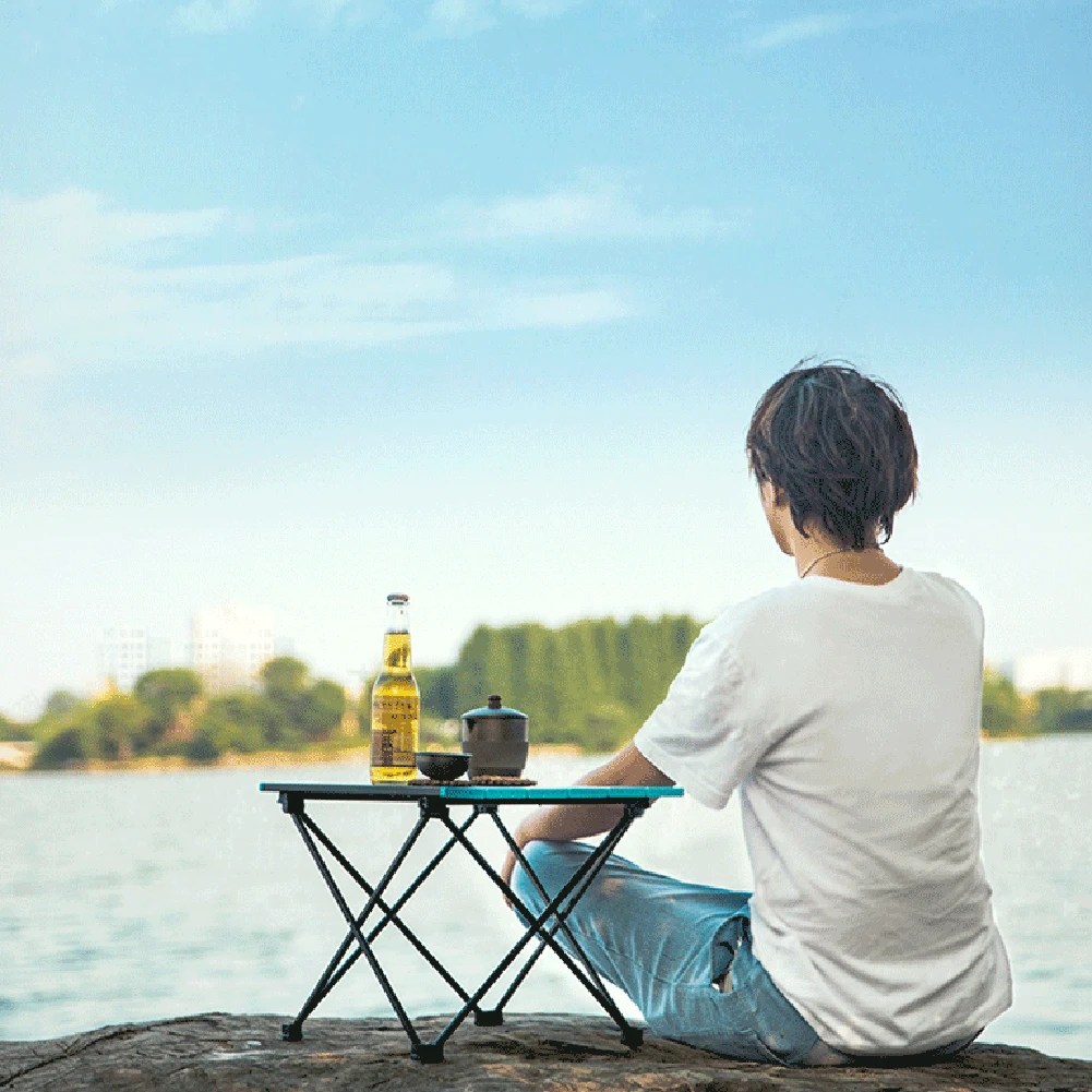 

Складной походный стол, складной винный столик, складной пляжный столик из алюминиевого сплава, сверхлегкий, многофункциональный для пикника на открытом воздухе