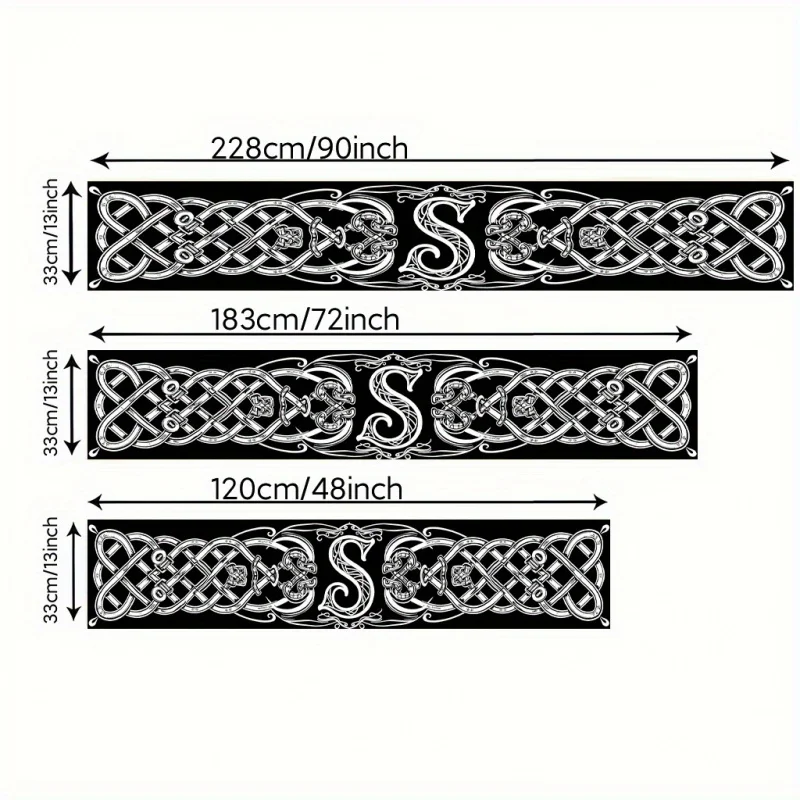 VIKAMA Exquisite Viking Table Runner Elevates Your Dining Experience Perfect For Medieval Feasts Outdoor Picnics And Gothic Home