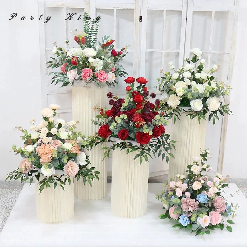 50cm Flower Ball Table Centerpiece Artificial Flower Wedding Decoration Rose Silk Hydrangea Stage Party Activity Road Lead Props