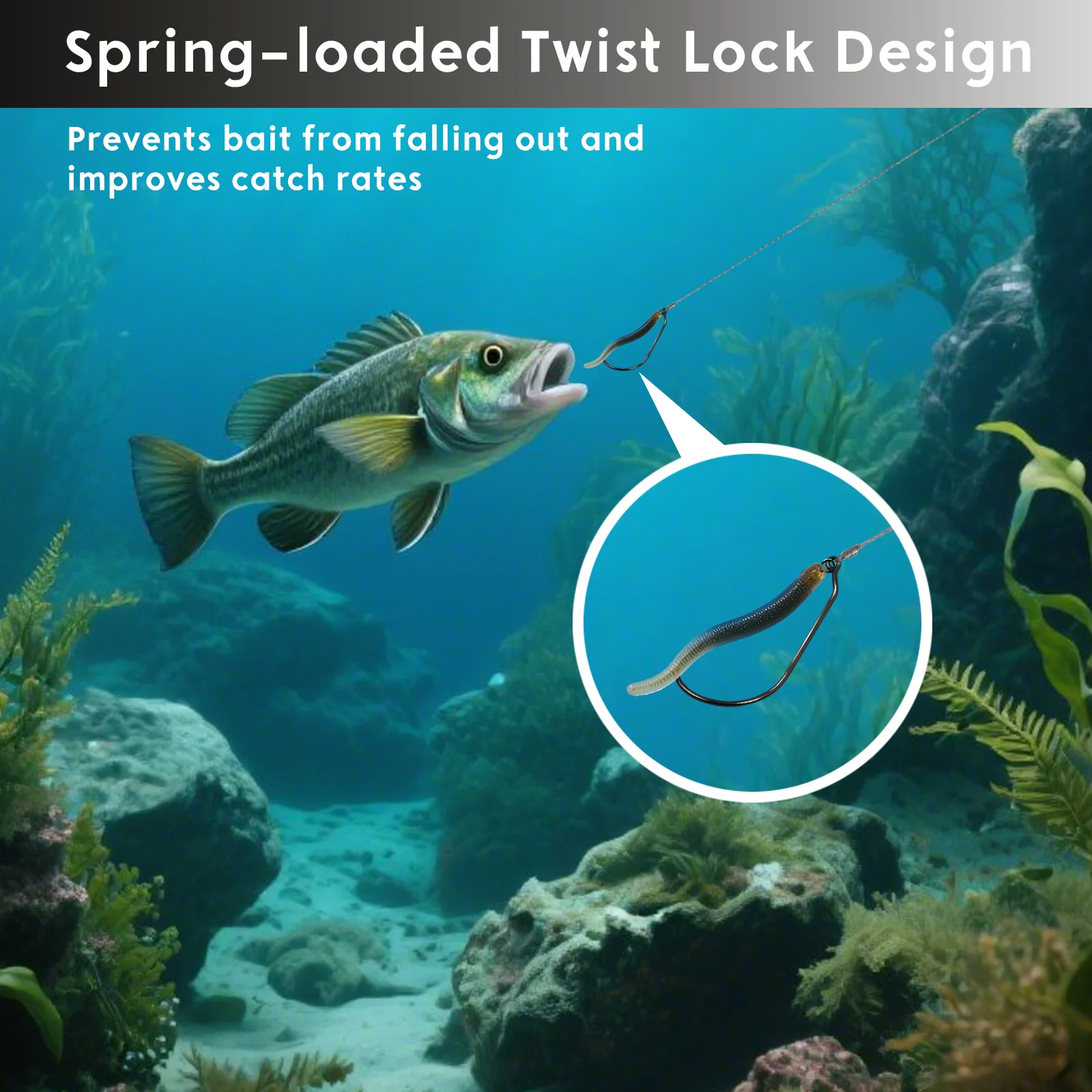 FishTrip  EWG Worm Hook with C - Fishing Lure Swimbait recension och pris
