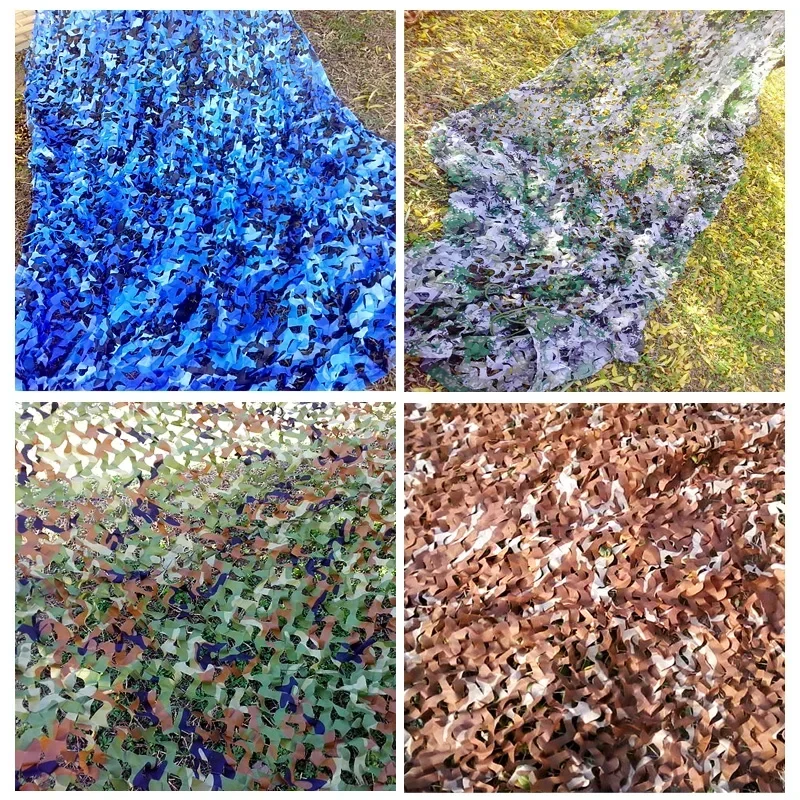 2X3M Hunting Camouflage Net Mesh Camo Netting Sun shelter Car Cover Blind Tent 7 Colors Optional DIY Hunting Fan TMC