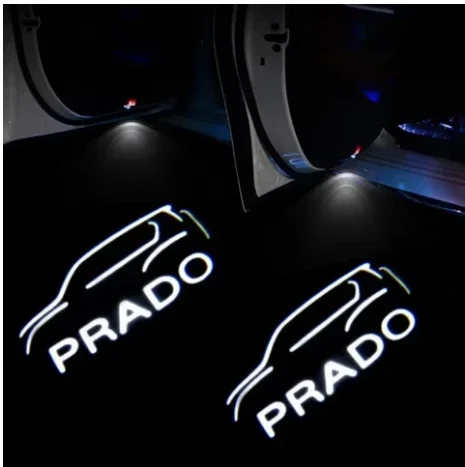 2pcs Door For Toyota PRADO Logo Light Toyota Ghost Shadow Light PRADO Welcome Light Puddle Lamp For Toyota PRADO 150 4000 2700
