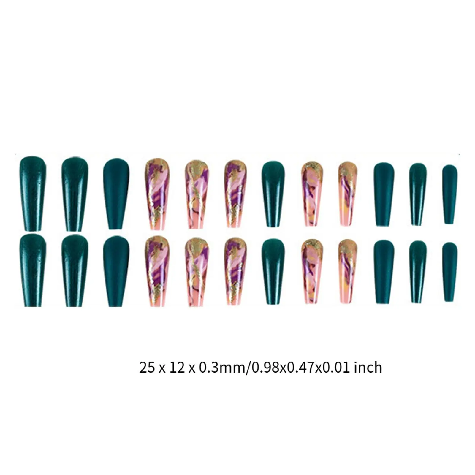 72x False Nails Reusable Fashion Press on Nails for Outdoor Dating Festival