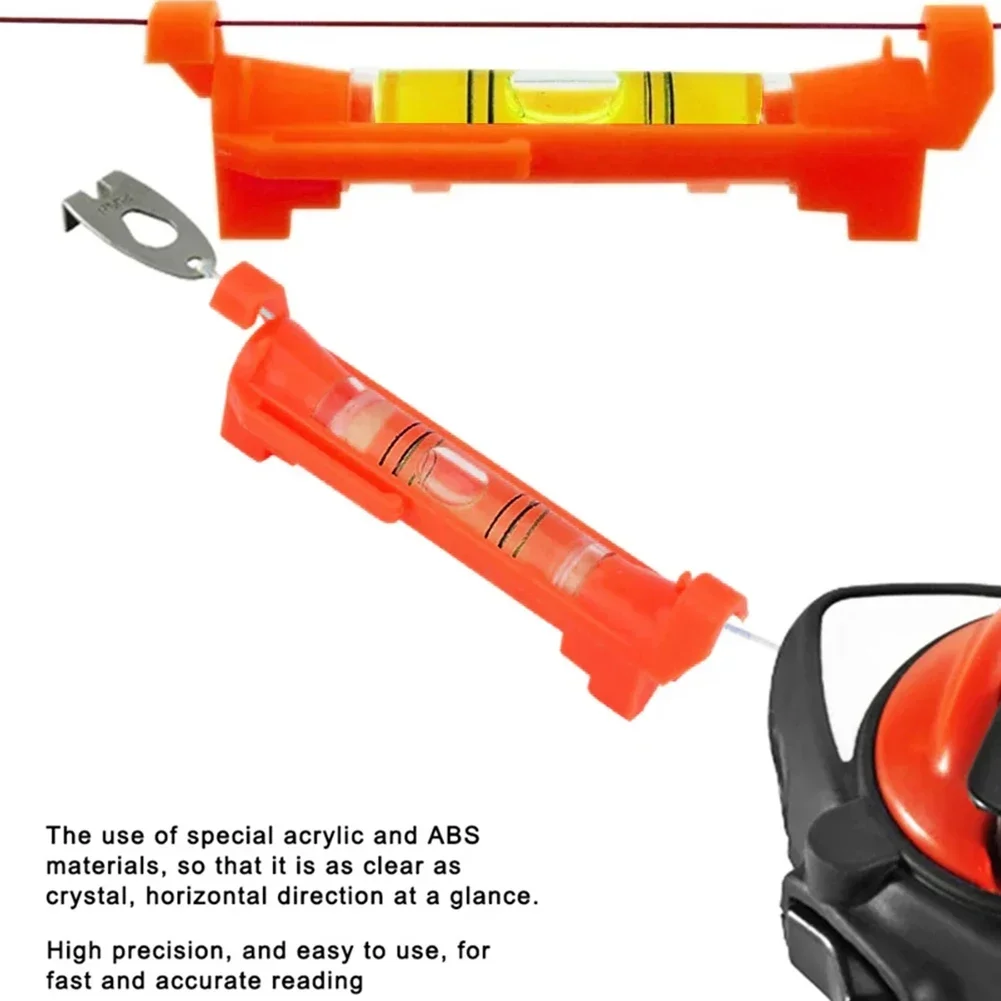 Imagem -02 - Pendurado Linha de Bolha Nível Horizontal Bolha Medição Nível Gadget Espírito para Construção Nível Corda 10 Peças