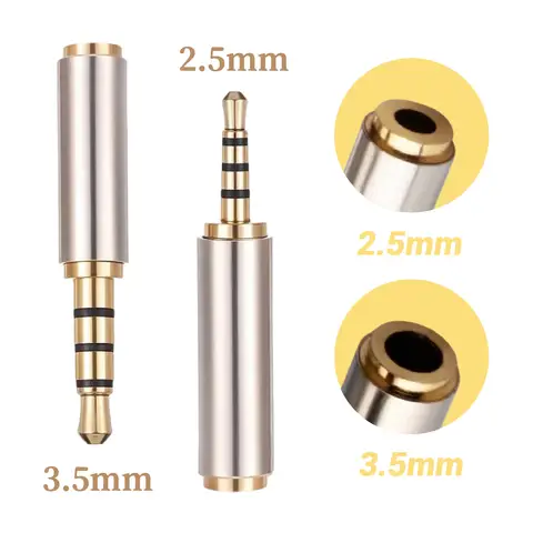 2/4/10 pezzi da 3,5 mm a 2,5 mm adattatore audio per cavo cuffie stereo auricolare microfono da 2,5 mm maschio a 3,5 mm femmina connettore