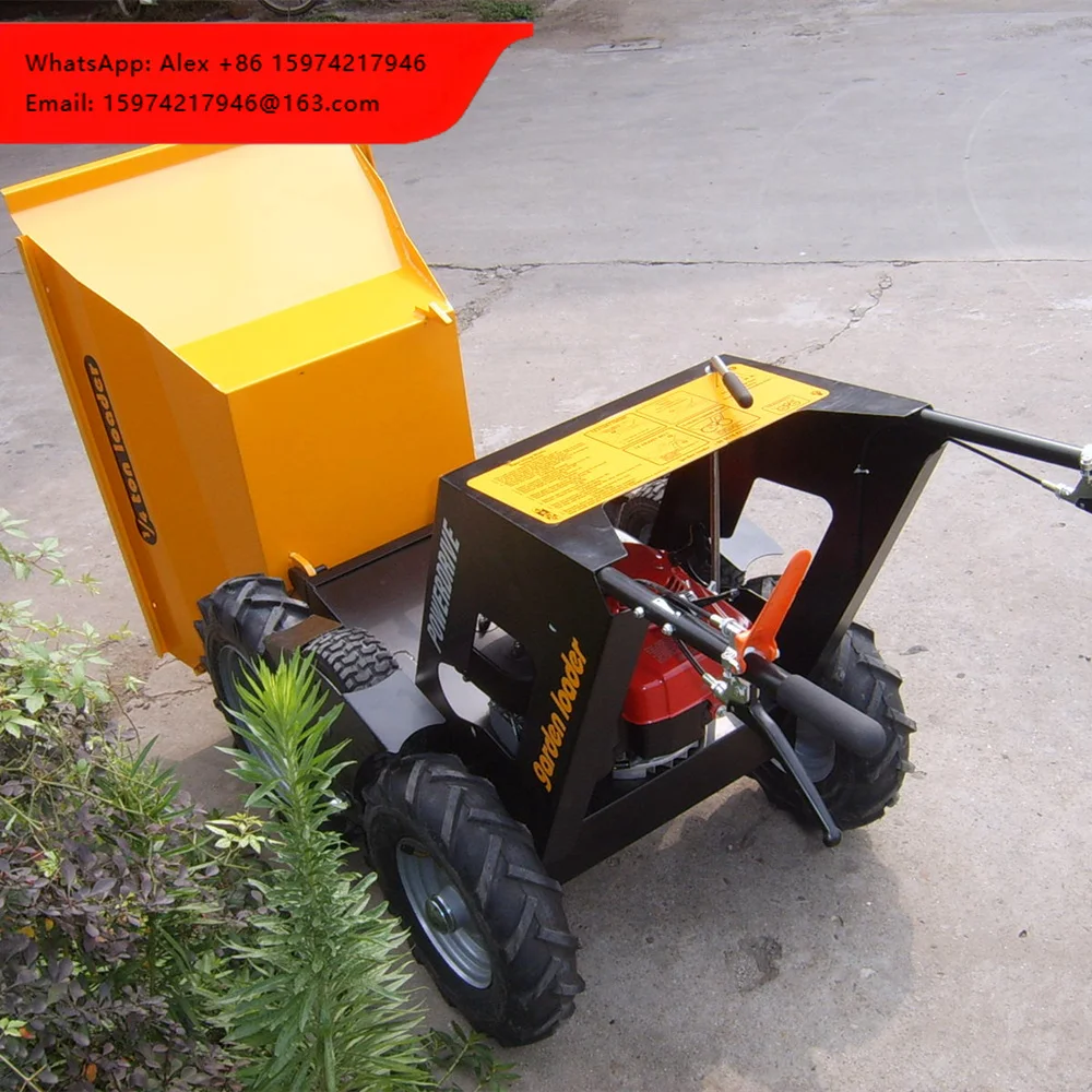 Brand New Small Concrete Muck Truck Wheelbarrow GXV160 Engine Fully Hydraulic System 250kg Load Capacity Gearbox PLC For