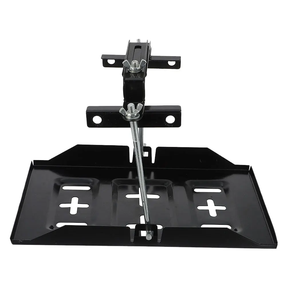 

1Sets Universal Mounting Tray Kit Metal Holder Bracket for Car Truck Marine Adjustable Secure Storage Solution