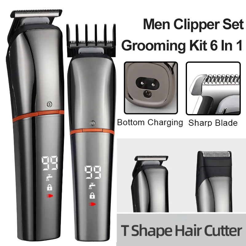 WAIKIL Electric Hair Clipper Professional Hair Trimmer Multifunctional Beard Trimmer Set Machine For Men's Shaver