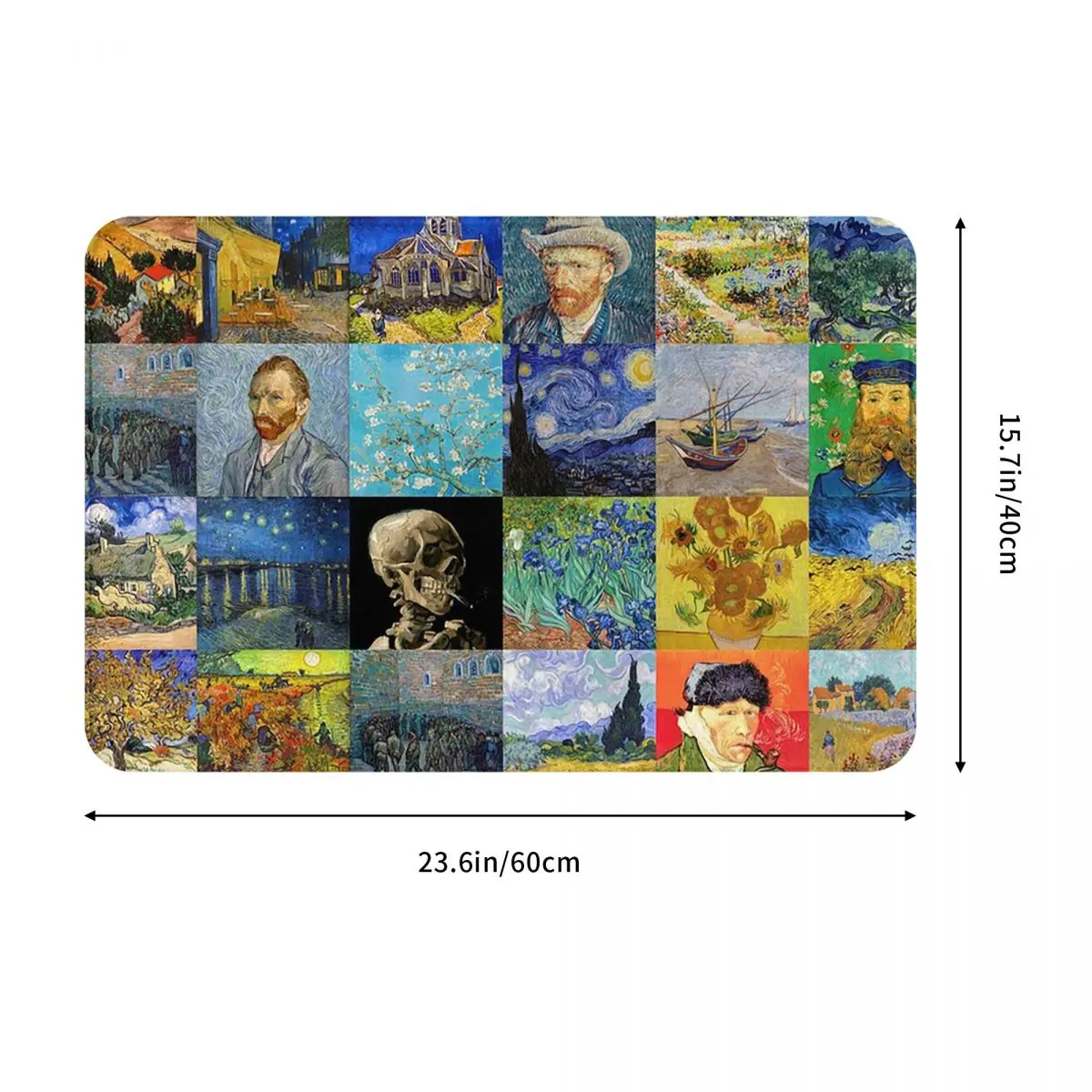 Vincent Van Gogh Paintings Art Collage Doormat Durable Carpet Rug Kitchen Entrance Home Floor Mat for Bathroom Footpad Mats