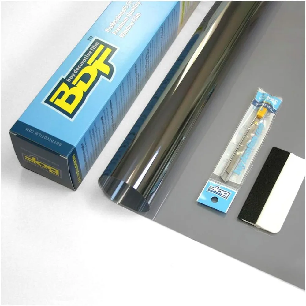 طبقة نافذة خارجية وهج وتحكم في الحرارة أسود طبيعي 40 (متوسط) - 24 بوصة × 24 قدم