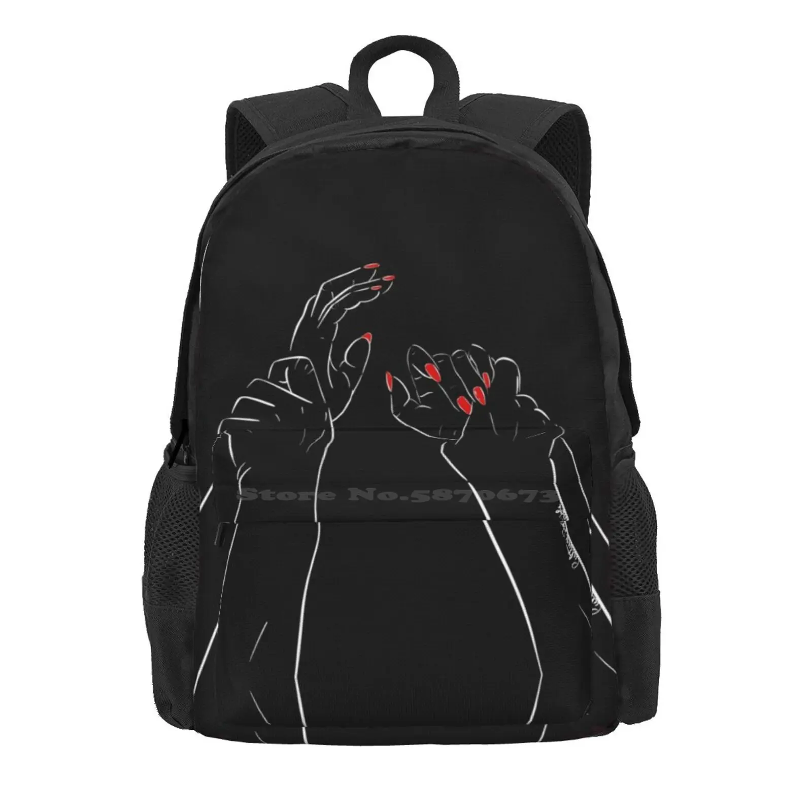 Couple Passion Desire Hot Sale Schoolbag Backpack Fashion Bags Couple Passion Desire Hands Line Art Sexy Tangle Lust Sex