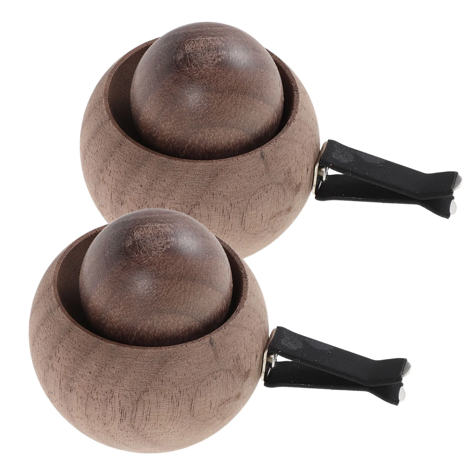 

2pcs Car Air Freshener Walnut Wood Diffuser For Car Vent Essential Oil Aromatherapy Air Purifying Fragrance Clip - Automotive