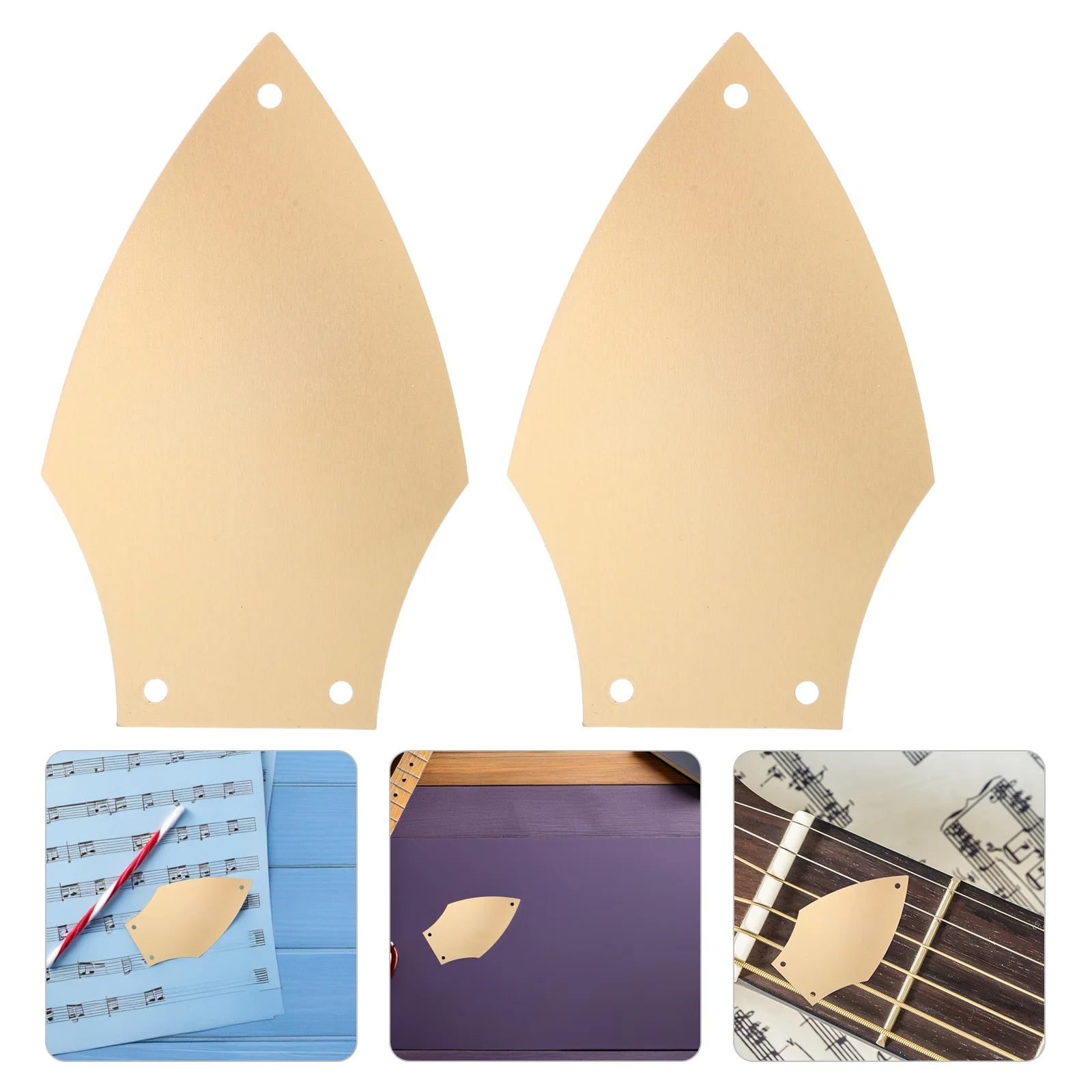 

2Pcs Metal Truss Cover for Bass Guitar Gold Finish Aluminum Alloy Truss Rod Shield Protection for Electric Guitar Headstock