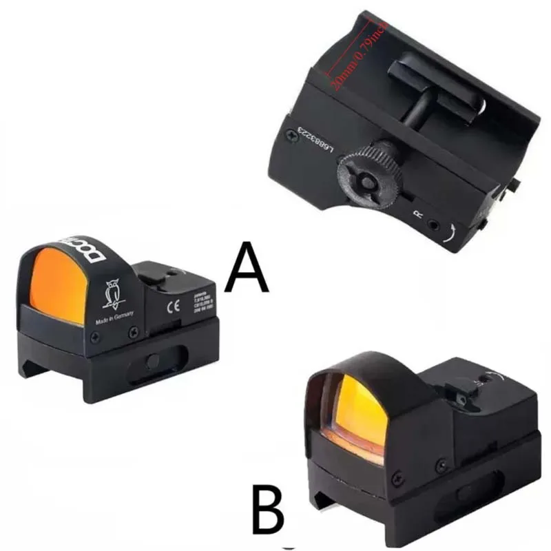 

20mm Red Dot Holographic Sight for Airsoft Hunting Rifle Guide Rail Installation Hunting Accessories