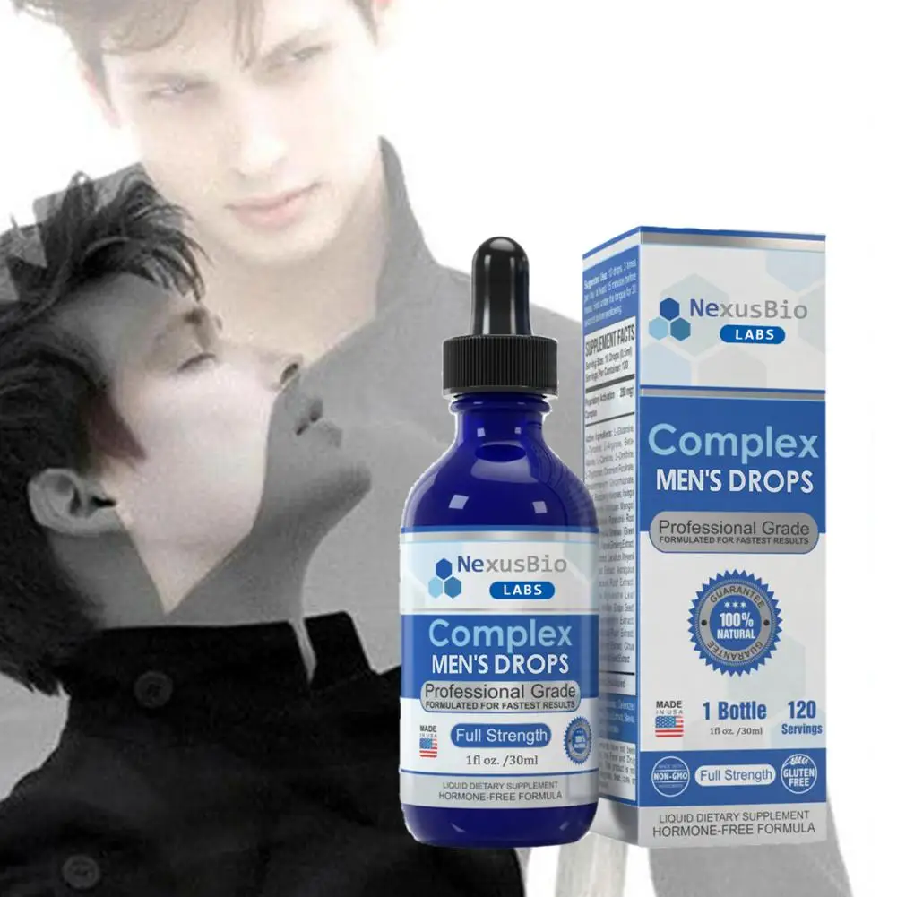 30ml NexusBio Labs Complex Gotas para hombres, Gota de nutrición para el crecimiento masculino, Gotas de dirección azul, Aceite de Masaje para hombres