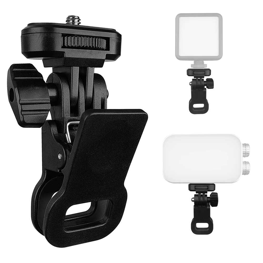 Monitor-Kamera-Halterung mit Selfie-Licht, Ringlicht-Klemme mit 1/4-Zoll-Schraube, LCD-Display, Top-Fill-Light, Blitzständer, Webcam
