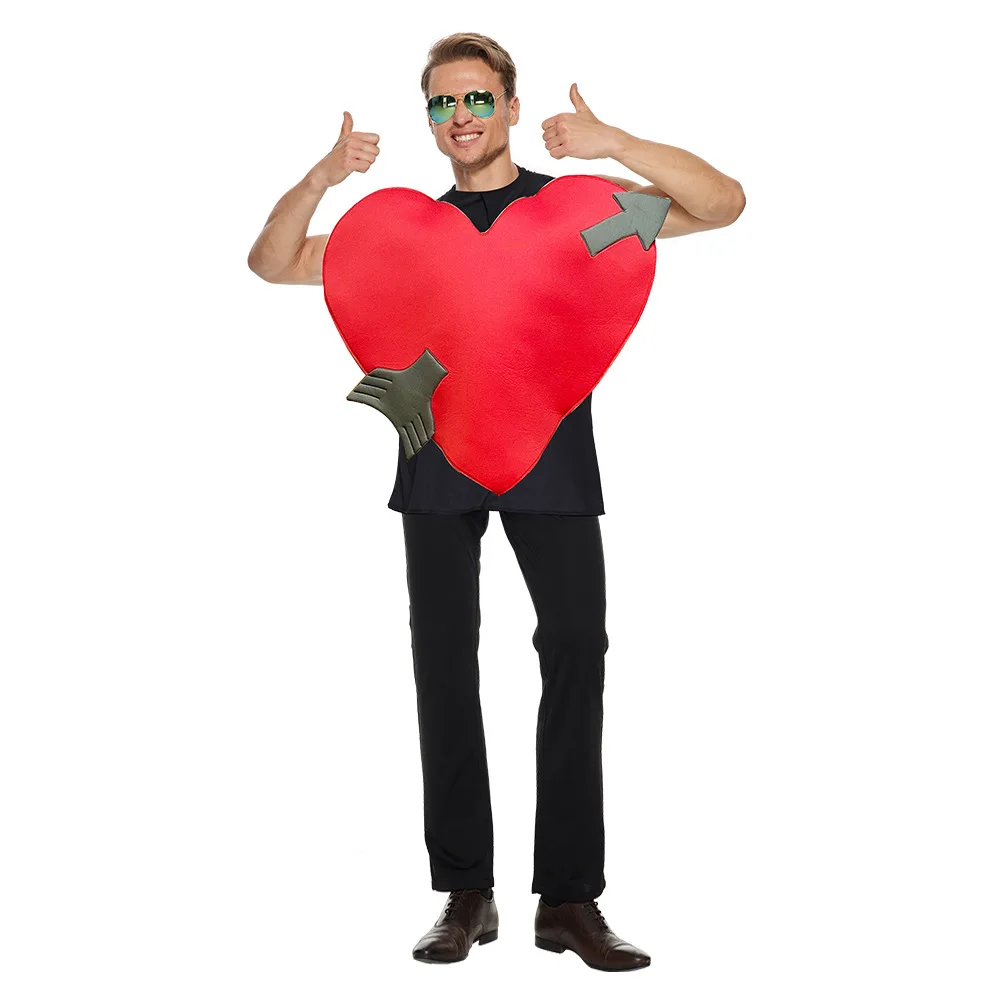 

Unisex Red Angel Arrow Heart Shape For Halloween Carnival Fancy Dress Up Adult Love Hearts Costume New Arrival 2026