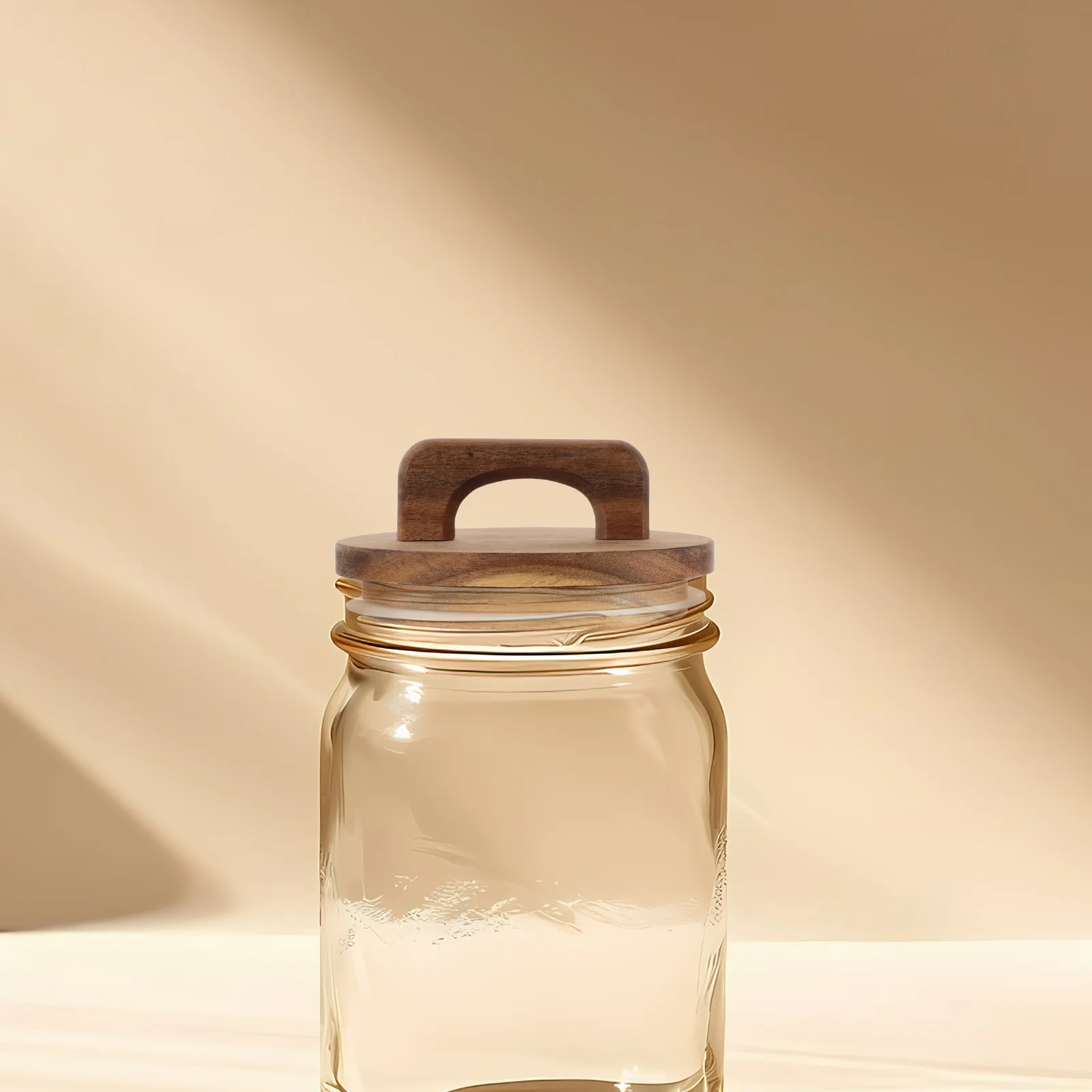 Wooden Lid Storage Jar Practical Canning Lids Covers for Home Wide Mouth Leakproof Light Brown Mason