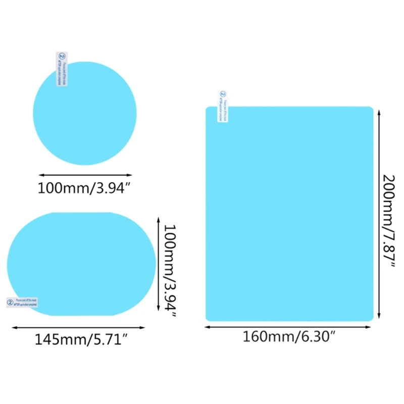 QM82 8 枚車のバックミラー防雨フィルム防曇クリア保護ステッカーアンチスクラッチ防水ミラーウィンドウフィルム