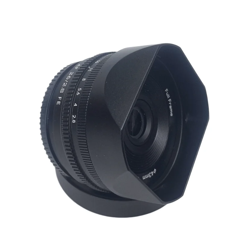 Design für Viltrox 26mm f2.8 EVO Nikon Z / Sony E-Mount (FE) Objektiv – Aluminium-Bajonett-Quadrat-Gegenlichtblende mit Metallkappe – Detail 6