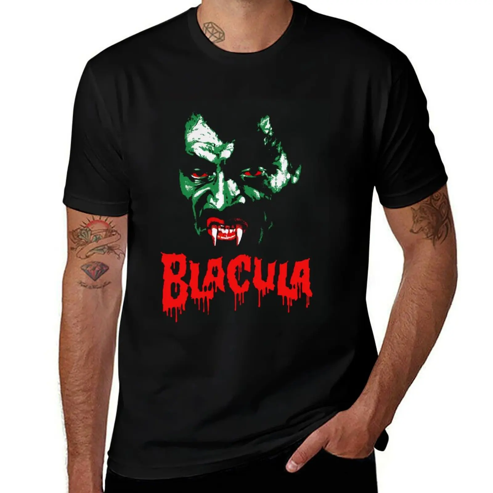 Music Vintage Retro Blacula Vintage Photograp T-Shirt Plus Size Non-Shrink T-Shirt