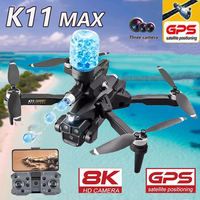 New K11 Max Drone 8k HD Aerial 5G Camera Foldable 360° Adjustable Lens WIFI Brushless Launching water bombs Quadcopter Beginners