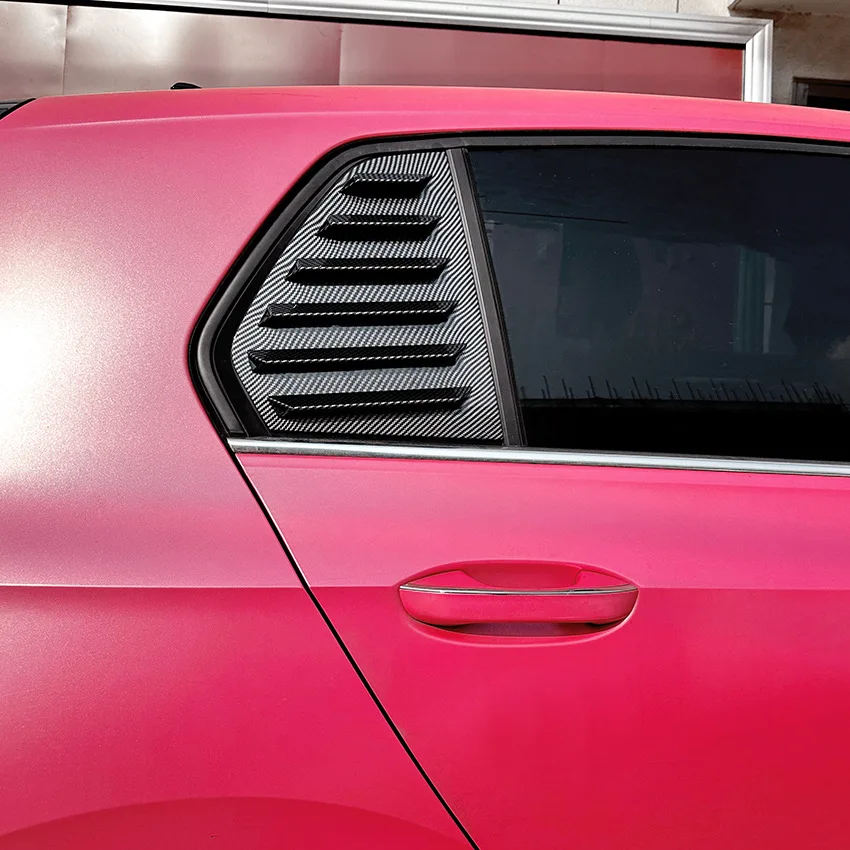 Rear Side Window Spoiler Splitter Cover Trim Louver Window Sunshade For VW Golf 8 MK8 2020 To Up TSI TDI GTI GTE GTD R R-line